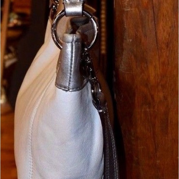 Coach 17605 Ashley Leather hippie silver and white shoulder crossbody bag - Picture 10 of 12